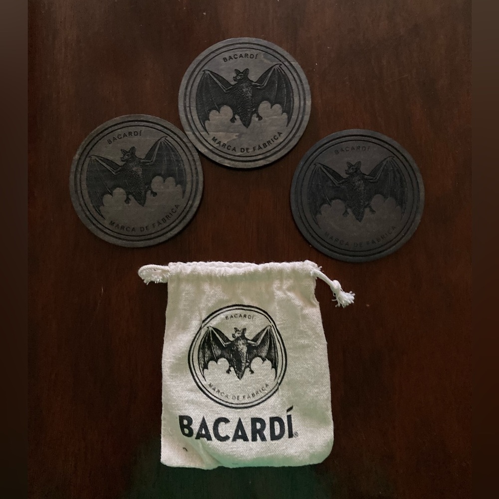 Bacardi Bat 🦇 wing coasters